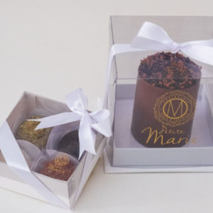 Kit Mini bolo brigadeiro + caixa 04 doces
